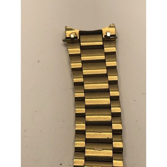 Fossil Watch Parts Partial Band 18/22mm Without Clasp Gold Tone Links GY253 - Picture 8 of 10